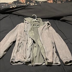 Free People Gray Utility Jacket